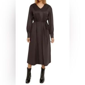 NWT Harshman Belinda Midi-Dress - black - 100% cotton - size medium